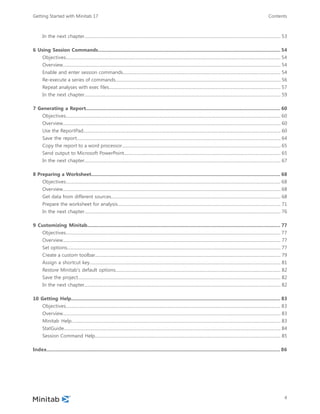 Minitab User Guide.pdf Minitab - getting started | PDF