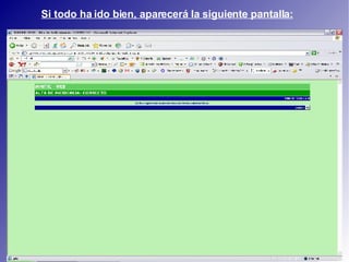 Si todo ha ido bien, aparecerá la siguiente pantalla: