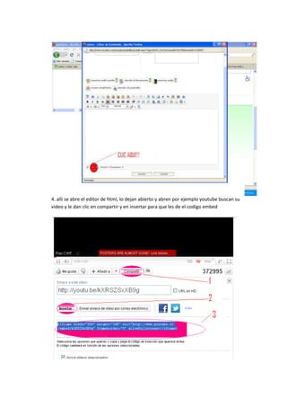 Minitutorial para incrustar glogster,youtube,podomatic