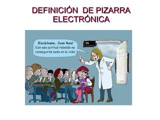 DEFINICIÓN  DE PIZARRA ELECTRÓNICA 