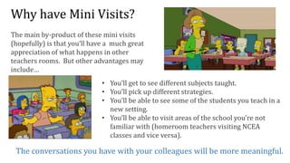 Why have Mini Visits?
The main by-product of these mini visits
(hopefully) is that you’ll have a much great
appreciation o...