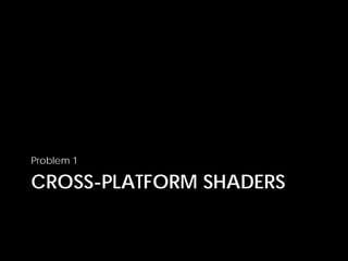 CROSS-PLATFORM SHADERS
Problem 1
 