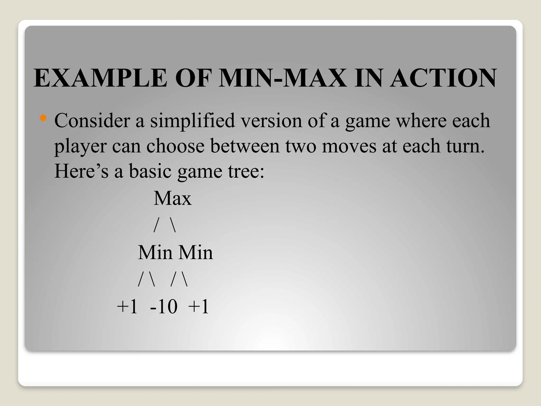 MINMAX ALGORITHM in machine learning.pptx