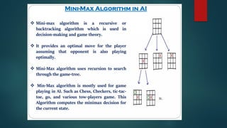 Understanding Minmax Algorithm and Alpha-Beta Pruning in AI | PPTX