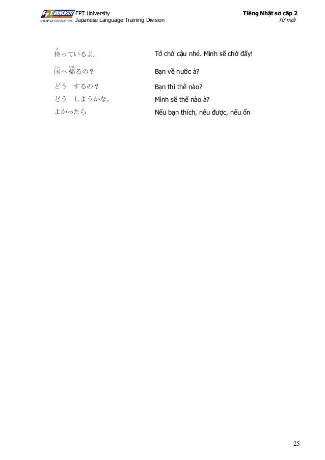 Minna No Nihongo Từ Vựng