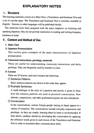 Minna No Nihongo I Translations Grammatical Notes In Pdfdrive