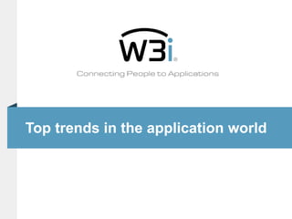 Top trends in the application world 