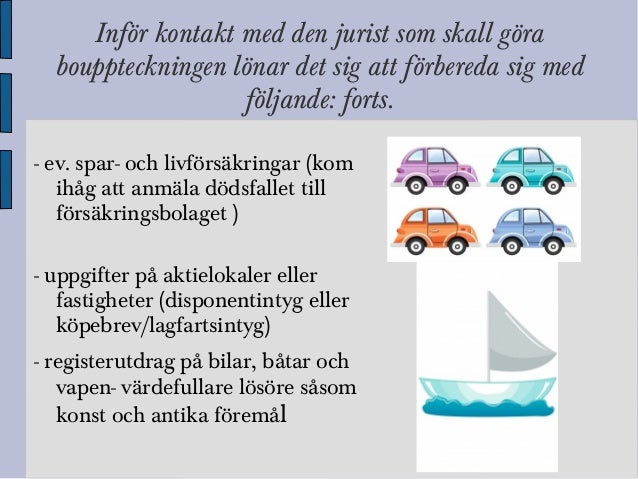 Minneslista Bouppteckning