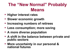 Minnesota And The New Normal By Tom Stinson U Of M Econonmist