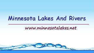 Minnesota Lakes And Rivers