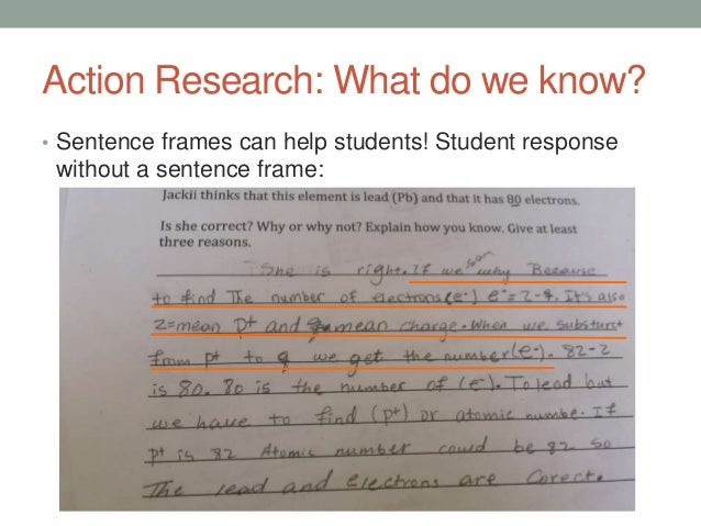 Research paper sentence frames picture