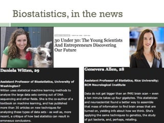 Biostatistics, in the news
 