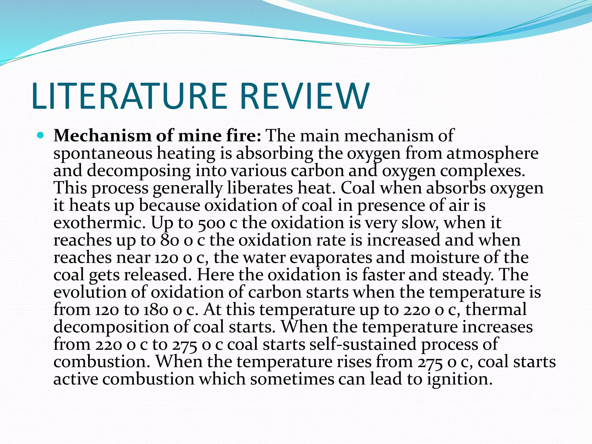 PPT on nitrogen gas injection system for fighting mine fires | PPTX