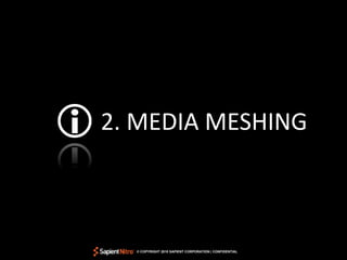 2. MEDIA MESHING



  © COPYRIGHT 2010 SAPIENT CORPORATION | CONFIDENTIAL
 