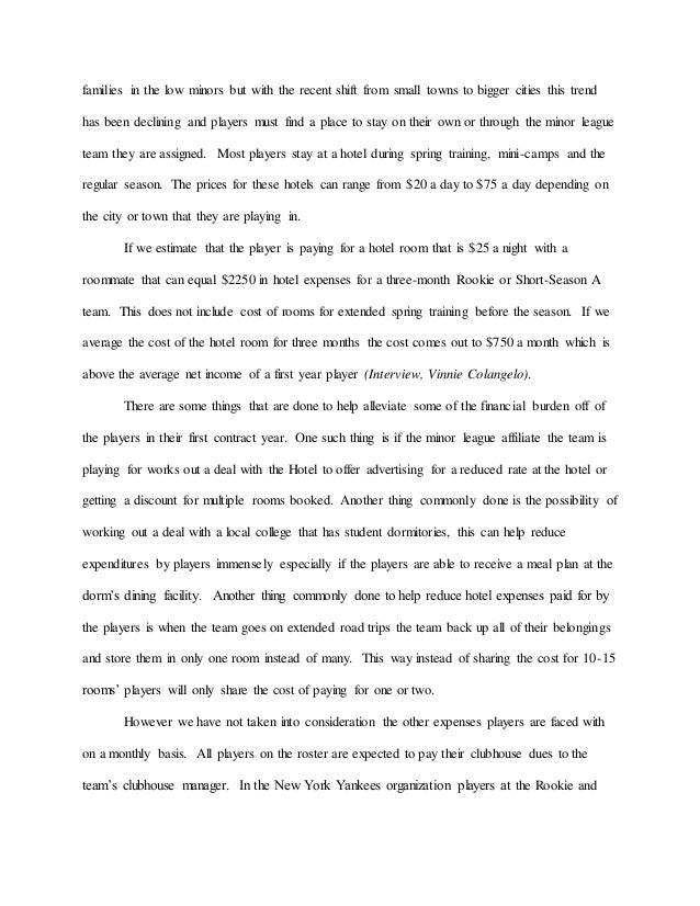 Minor League Baseball Player Salaries vs Expense 2010 Sports Econom…