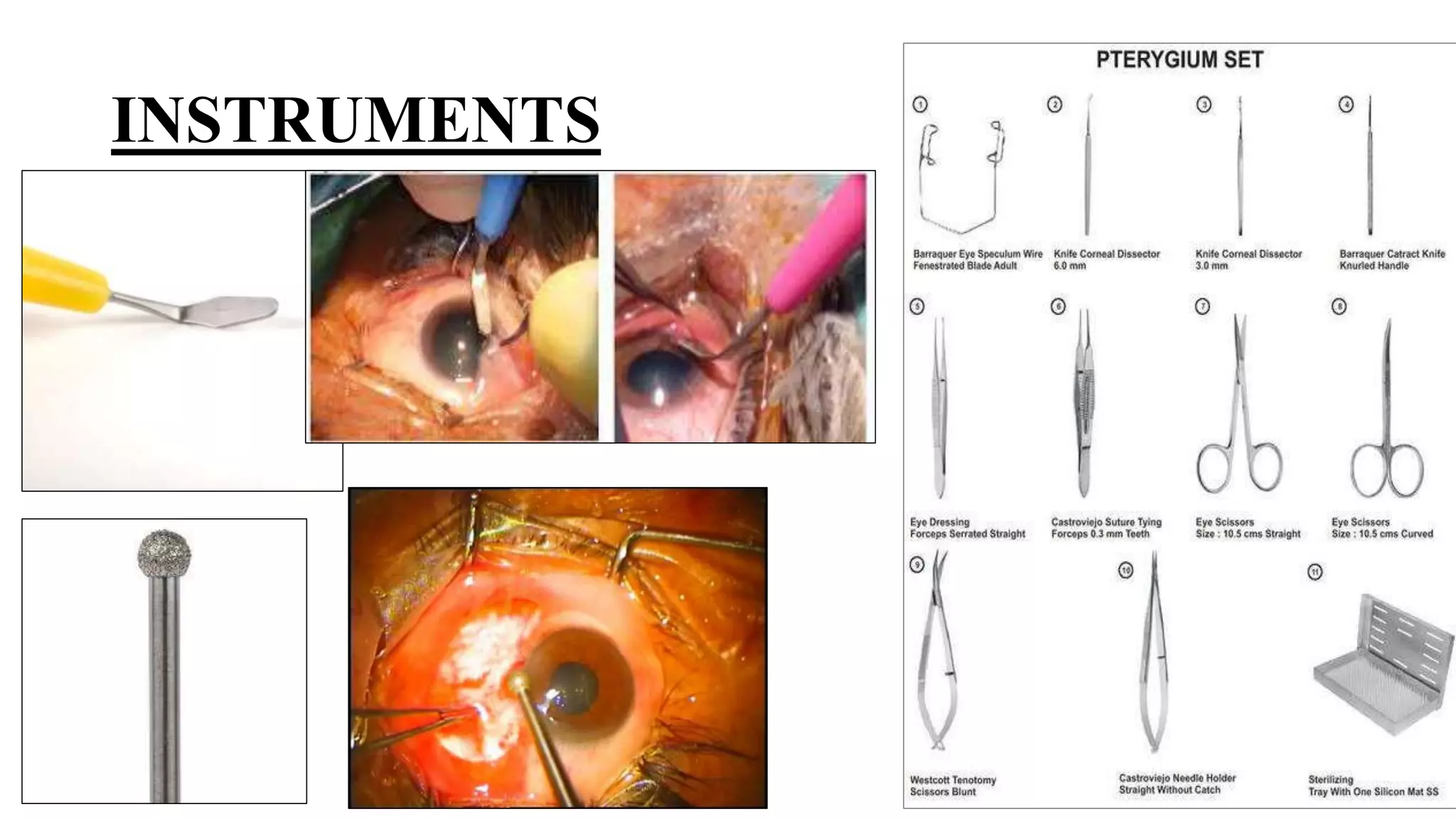 Minor ophthalmic procedures and instruments