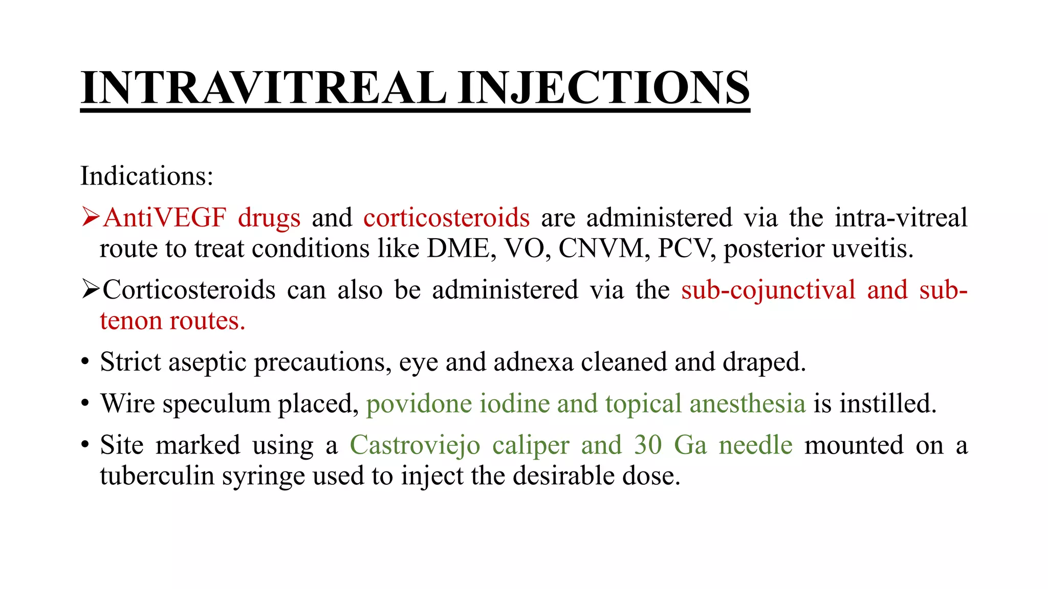 Minor ophthalmic procedures and instruments