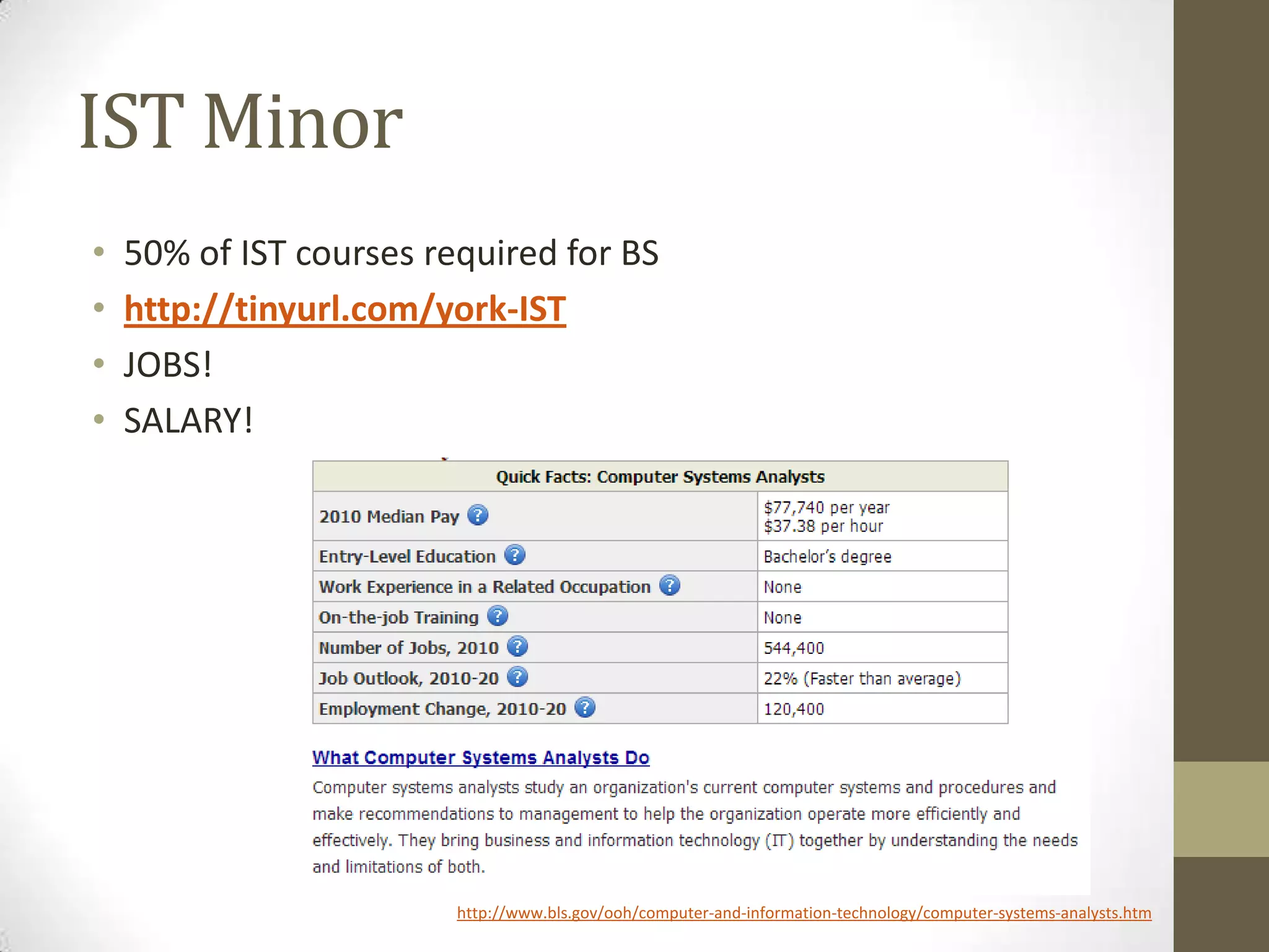IST Minor presentation january 2014 PPT