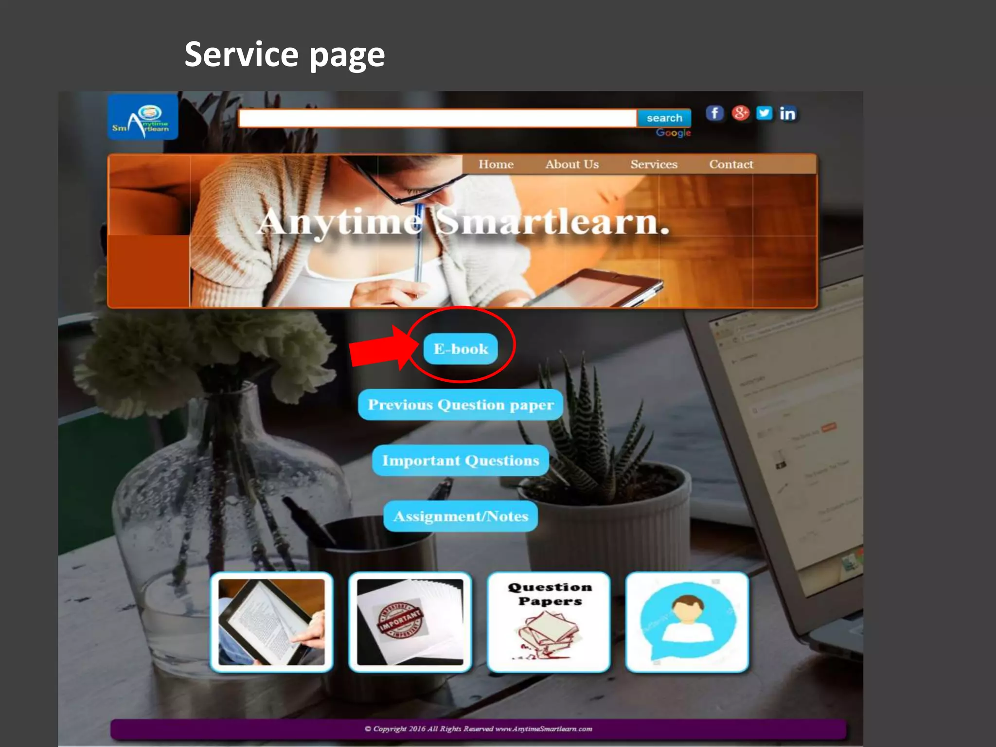 Service page
 