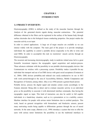 HUMAN MACHINE INTERFACE THROUGH ELECTROMYOGRAPHY MINOR PROJECT FULL ...