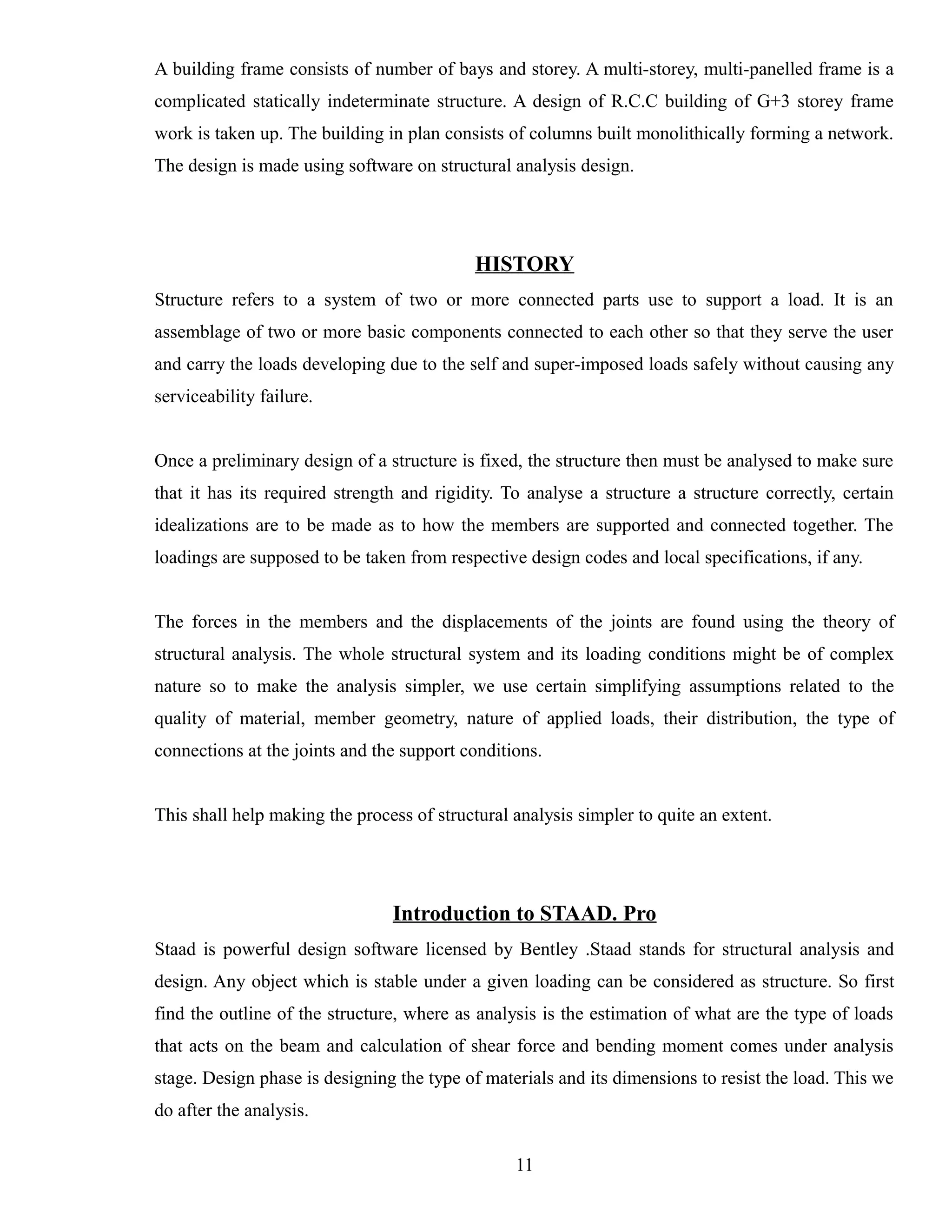 Analysis and design of multi-storey building using staad.Pro