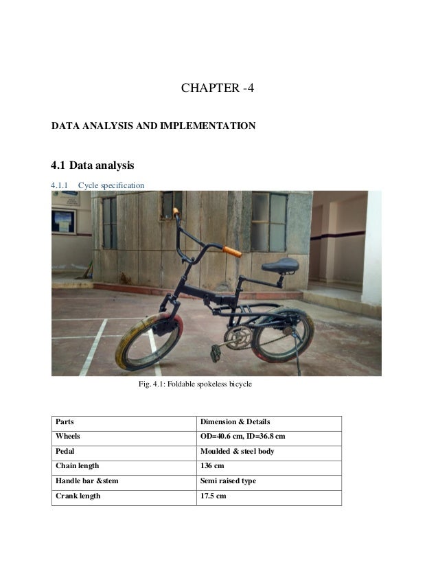 report flodable bicycle on project