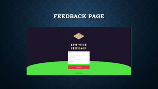 FEEDBACK PAGE
 