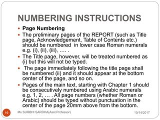 Project report format | PPT