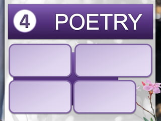 4
PSALMS
PROVERBS
ECCLESIASTES
SONG OF
SOLOMON
 