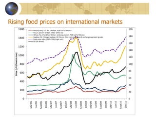 Rising food prices on international markets