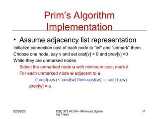 Minimum cost spanning tree for design and analysis | PPT