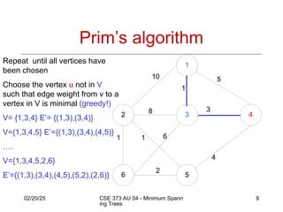 Minimum cost spanning tree for design and analysis | PPT