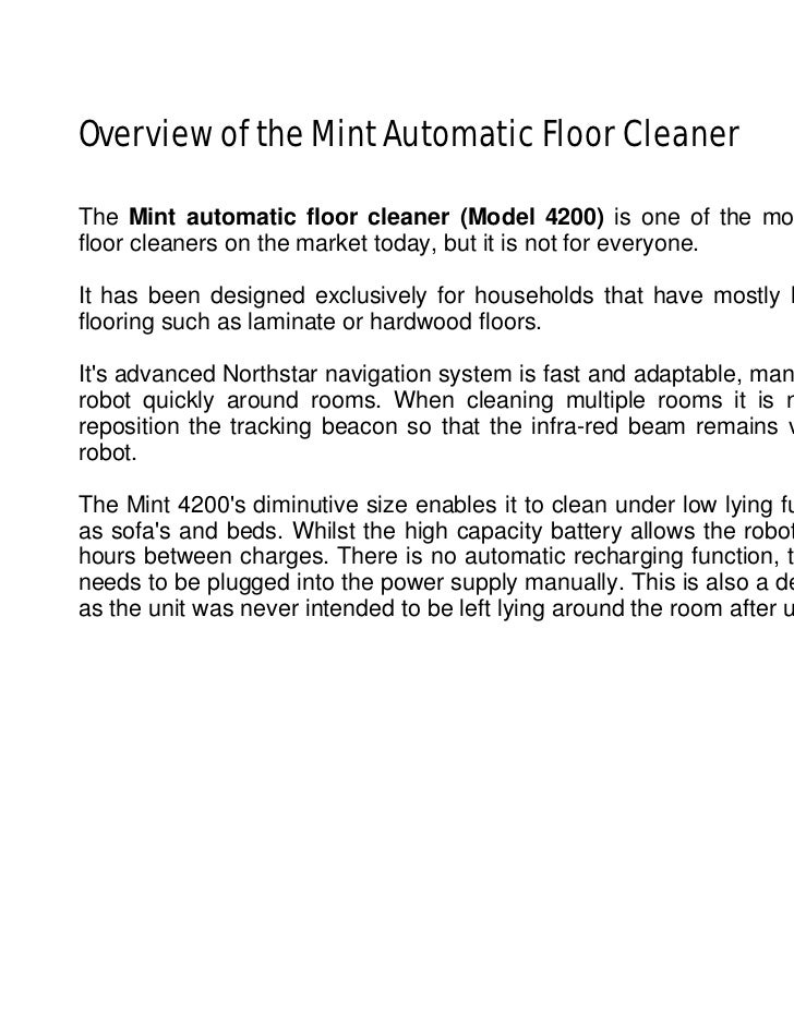 Mint Automatic Floor Cleaner Review