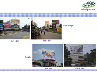 West Bengal




36ft x 20ft            20ft x 20ft




              Kerala




                        15ft x 20ft                 10ft x 20ft
 