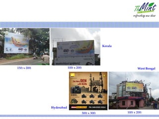 Kerala




15ft x 20ft               10ft x 20ft                                  West Bengal




              Hyderabad
                                        30ft x 30ft            10ft x 20ft
 