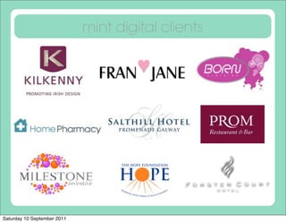 mint digital clients




Saturday 10 September 2011
 