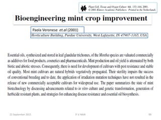 Paola Veronese et.al (2001)
22 September 2015 99P. V. NAIK
 