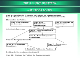 Mestrado em Eng. Industrial ou P.O.?THE ILLUSIVE STRATEGY...25 YEARS LATER.Política de Gestão