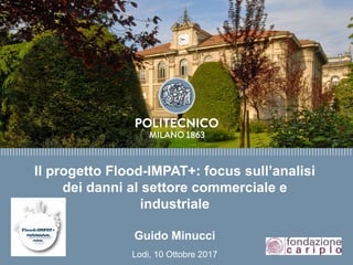 Il progetto Flood-IMPAT+: focus sull’analisi
dei danni al settore commerciale e
industriale
Guido Minucci
Lodi, 10 Ottobre 2017
 