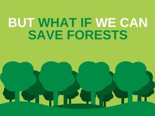 BUT WHAT IF WE CAN
SAVE FORESTS

 