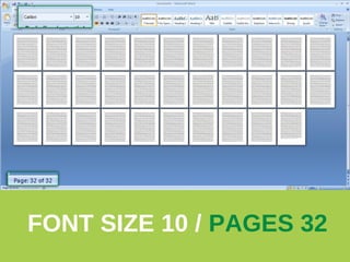 FONT SIZE 10 / PAGES 32

 