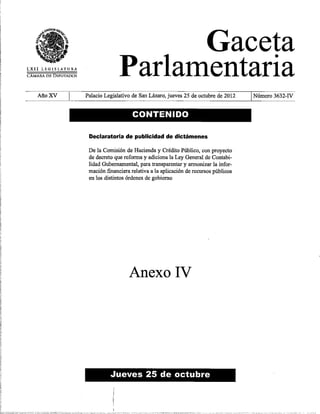 Minuta aprobada por la Cámara de Diputados (25/octubre/2012)