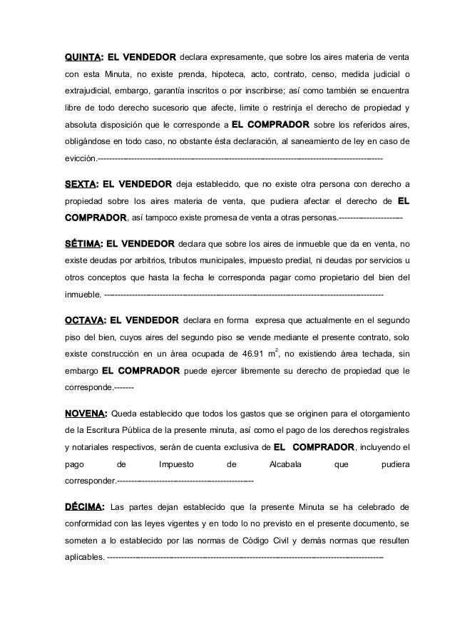 Modelo De Contrato De Compraventa De Inmueble Peru 