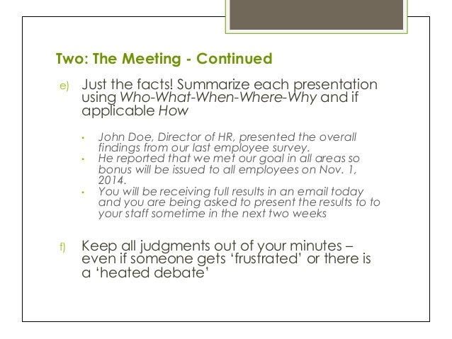 how to keep minutes for a meeting