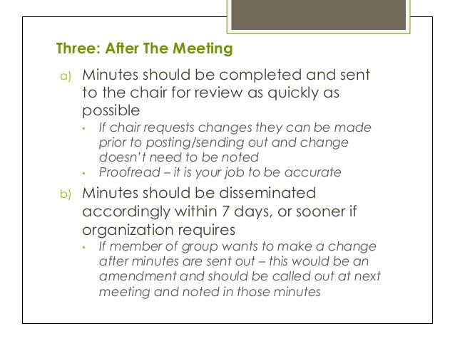 minute of meeting email