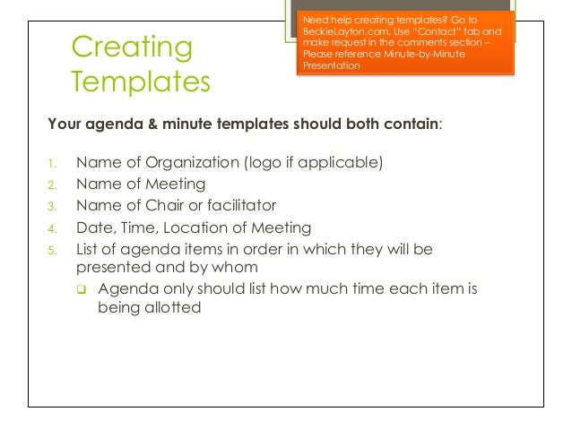 robert rules of order agenda template