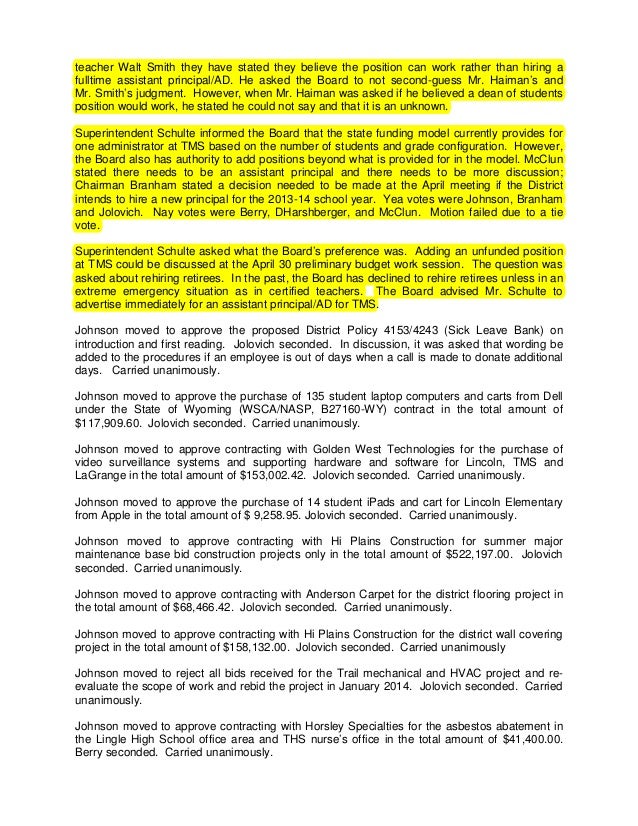 Minutes April 10 2013