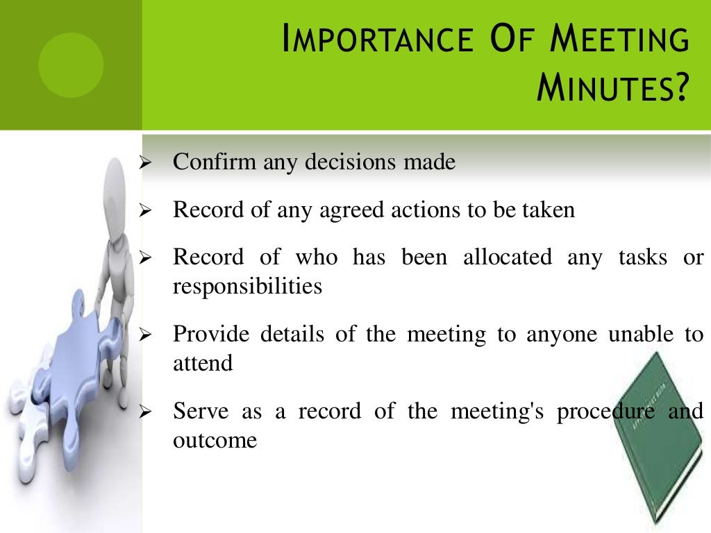 Minutes of meeting