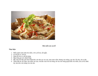 Miến xào cua bể