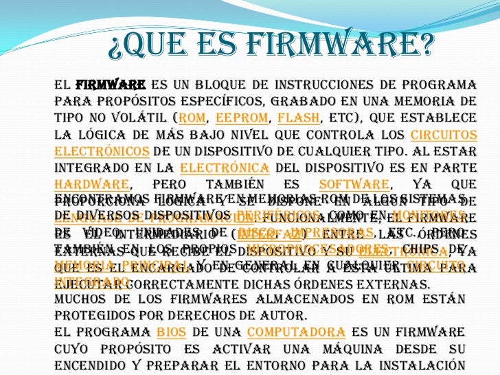 para que sirve el firmware La bios y para que sirve.